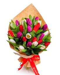 Ramo de Tulipanes Flores Frescas con 50 Flores en Diseño Moderno y Elegante Ramo Rosas Premium Color Azul