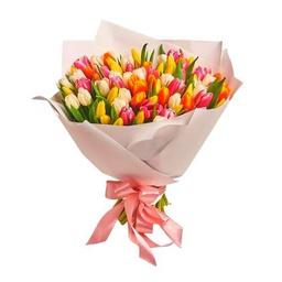 Bouquet de Tulipán con 50 Flores Naturales y Frescas de Alta Duración Tulipanes Flor Cortada