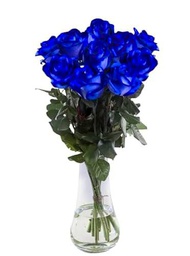 Ramo de Rosas Azules Frescas con 25 Flores Románticas