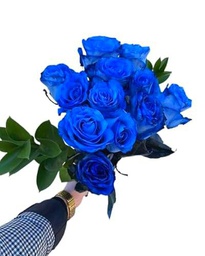 Bouquet de Rosas Color Azul Flores Frescas con 25 Flores para Regalar en Cualquier Ocasión Rosas Azules Naturales