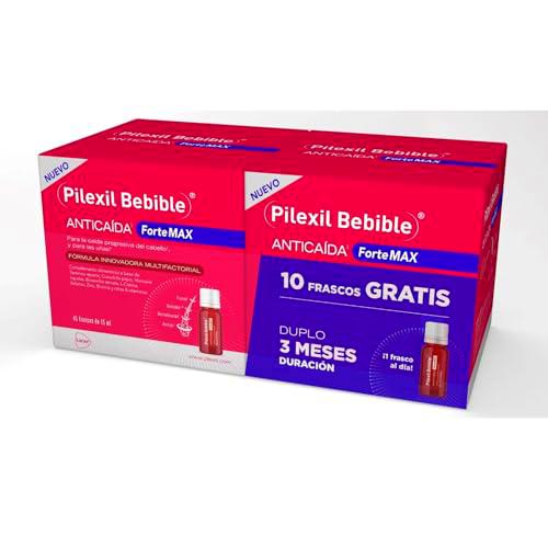 PILEXIL FORTE MAX - Tratamiento Bebible Anticaída Pack 2 x 45 Frascos de 15ml