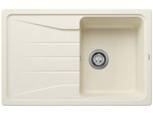BLANCO SONA 45 S Fregadero de granito de color blanco suave de SILGRANIT