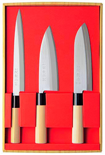 Sekiryu SR801 - Juego de 3 cuchillos japoneses Sashimi