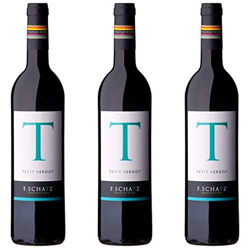 F. Schatz Petit Verdot Vino Tinto Petit Verdot - 3 botellas x 750ml