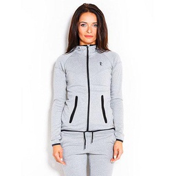 KEVIN LEVRONE Sudadera con capucha para mujer, color gris, talla L