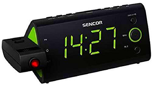 Radio Despertador SENCOR 330 SERIES 1.2" Proyección Verde