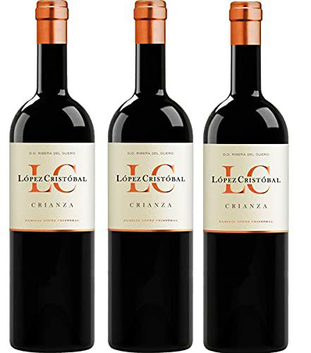 López Cristóbal Crianza Vino Tinto Crianza 2017,Pack De 3 Botellas