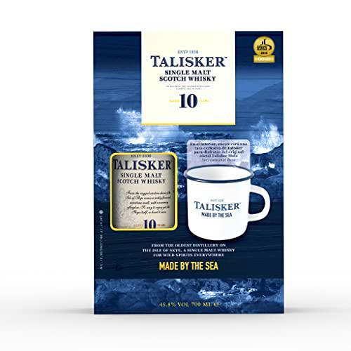 Talisker 10 Whisky Escocés, 700 ml, pack con taza de regalo