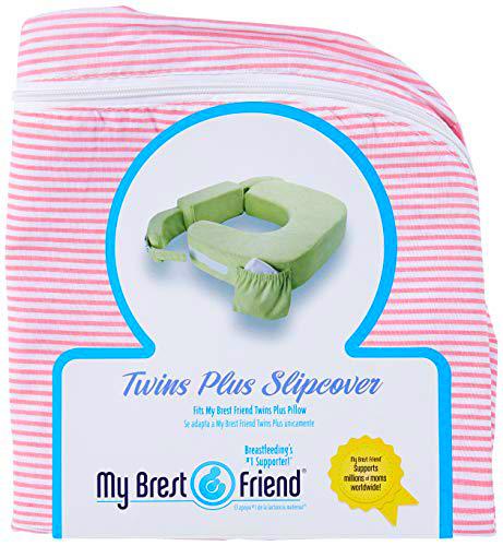 My Brest Friend - Extra Twin Funda, Rayas Blancas Rosadas