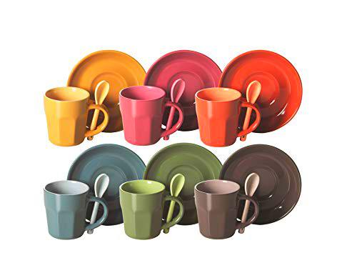 Soul Kitchen Taza De Café con Plato 6 Piezas Hug Multicolor