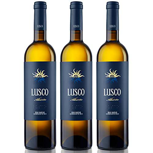 Lusco Albariño - Vino Blanco D.O. Rías Baixas - 3 botellas de 750 ml