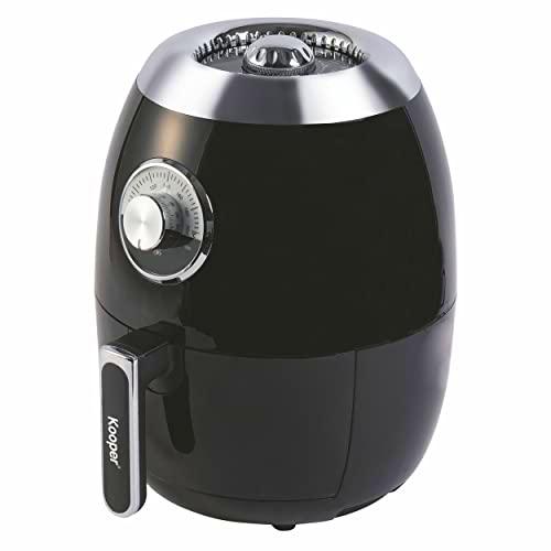 Freidora de aire 1350 W negra y plateada