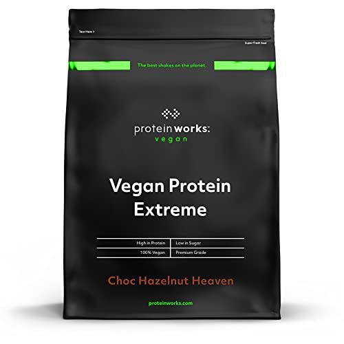 Proteína Vegana Extreme | Chocolate con Avellanas | 100% A Base De Plantas | Mezcla de 5 Proteínas | THE PROTEIN WORKS | 1kg