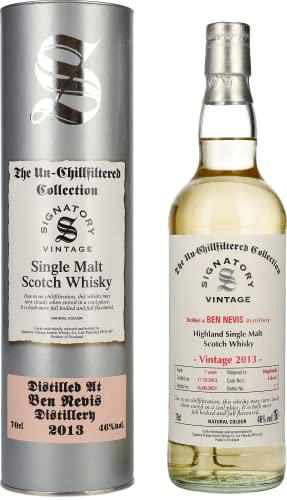 Signatory Vintage BEN NEVIS 7 Years Old The Un-Chillfiltered 2013 Cask No's: 414+415 46% Vol