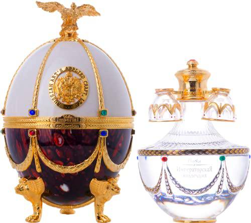 Imperial Collection Vodka Fabergé Ei Weiss-Rubin 40% Vol