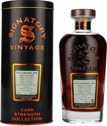 Signatory Vintage ALLT-A-BHAINNE 21 Years Old Cask Strength 2000 52,4% Vol