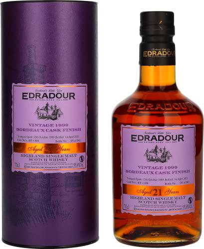 Edradour 21 Years Old Highland Single Malt BORDEAUX CASK FINISH Vintage 1999 55,8% Vol