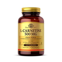 Solgar L-Carnitina Comprimidos de 500 mg, Envase de 60