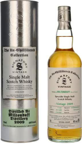 Signatory Vintage MILTONDUFF 11 Years Old The Un-Chillfiltered 2009 46% Vol