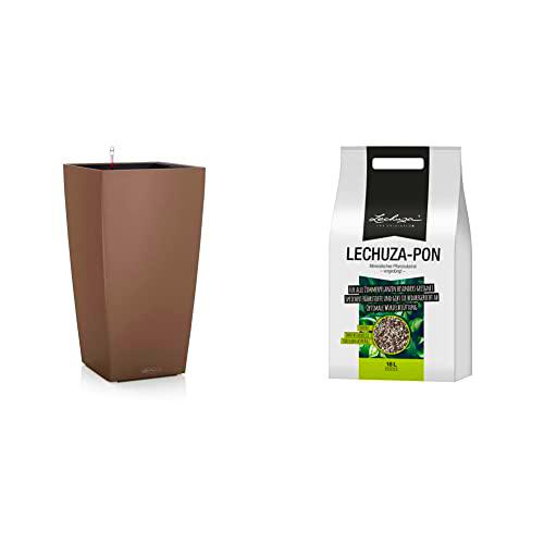 Lechuza 13133 Cubico, Nuez Moscada, 30x30x56 cm , 1 Unidad + PON 18 litros, Neutro
