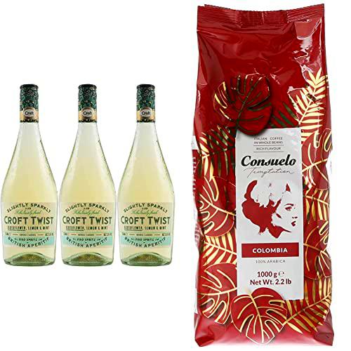 Croft Twist Fino Spritz - 3 botellas de 750 ml - Total: 2250 ml + Café de Colombia en grano Consuelo