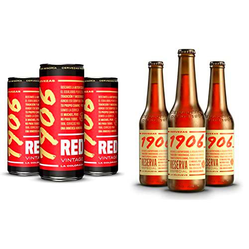 Cerveza 1906 Red Vintage Pack 24x33cl latas + Reserva Especial Cerveza, 24 x 330ml