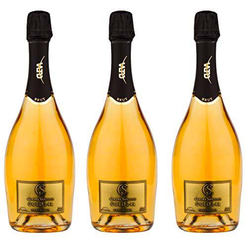 Cuevas Santoyo Vino Espumoso Gran Reserva Gold - 3 botellas x 750ml