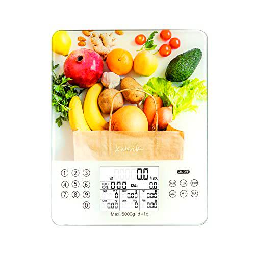 Kalorik TKG EKS 1006 COL - Báscula de análisis nutricional (cristal)