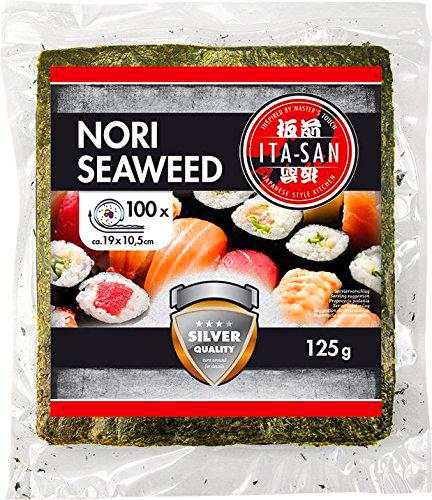 Ita-San Alga Nori Para Sushi, Media Hoja, Color Silver